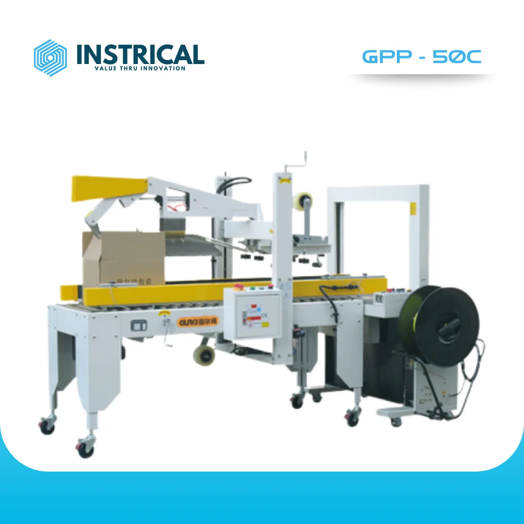 GPP-50C Automatic Folding and Strapping Machine for High-Speed Carton Packaging