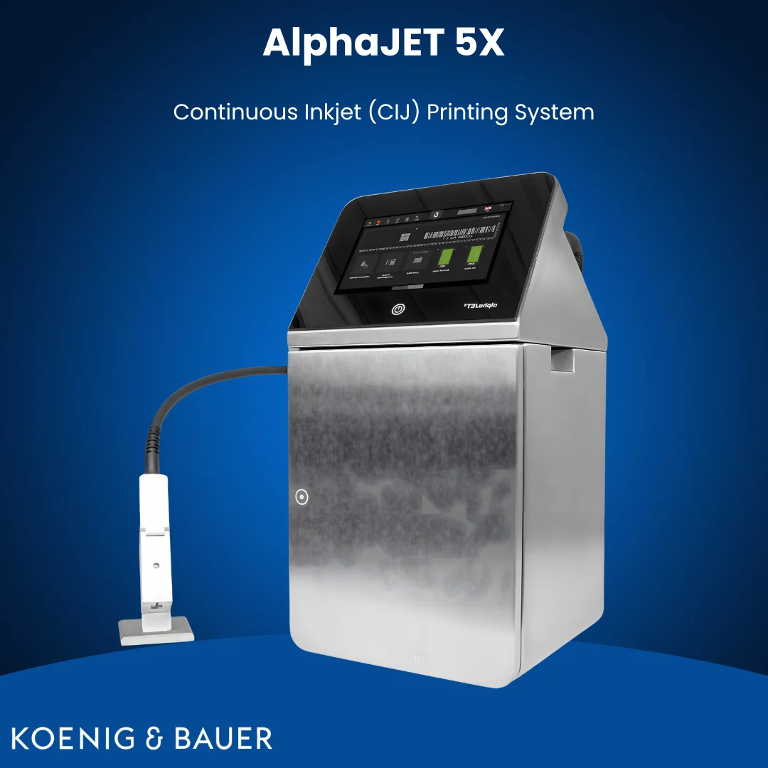 AlphaJET 5 X CIJ Printer for High-Speed Beverage Bottle Coding